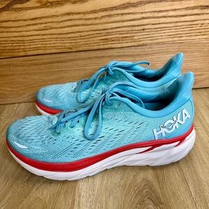 Hoka Clifton 8 Men’s Sneakers Running Shoes Light Blue Size 10.5B CLEAN!